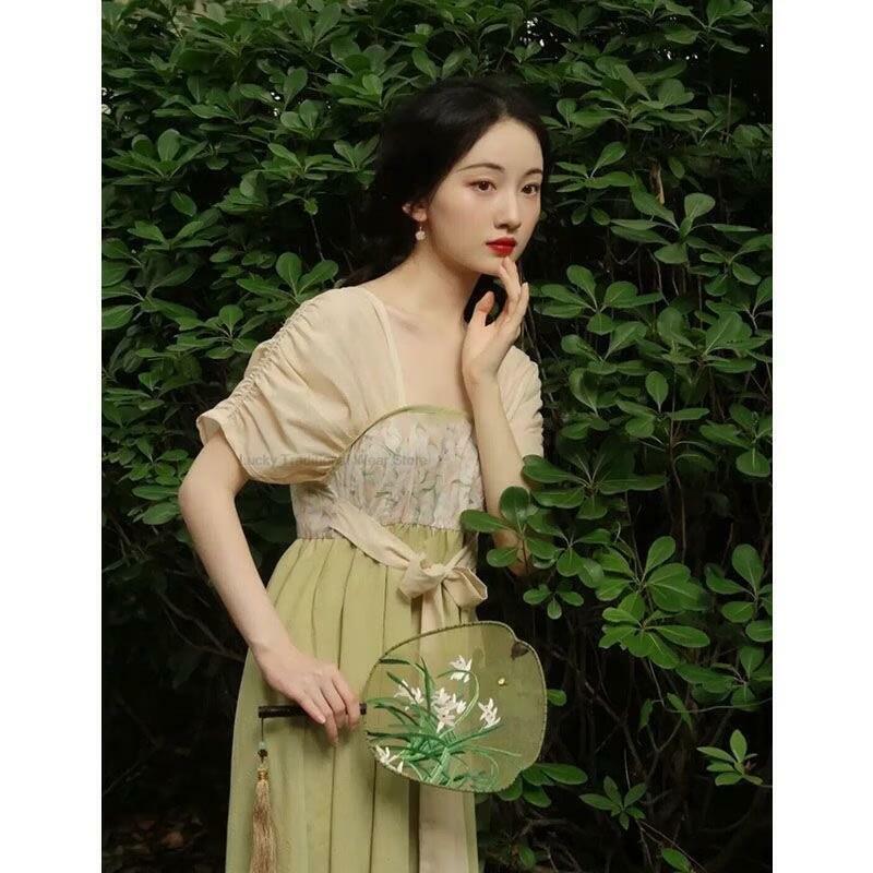 Oriental Style Dress New Chinese Style women's  Hanfu Ancient Style Dress Improved Daily Song Daynasty Graceful Lady Hanfu Dress