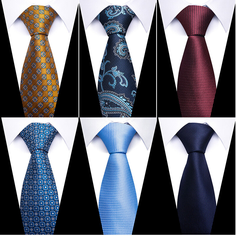 Cravate classique en soie pour homme, accessoire de chemise, Plaid rouge foncé, pour mariage, pour le jour de l'an, adapté au lieu de travail