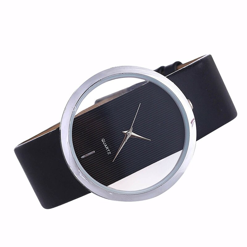Мужские и женские часы, минималистичные водонепроницаемые часы с тонким профилем, кварцевые часы с украшением, модные женские часы