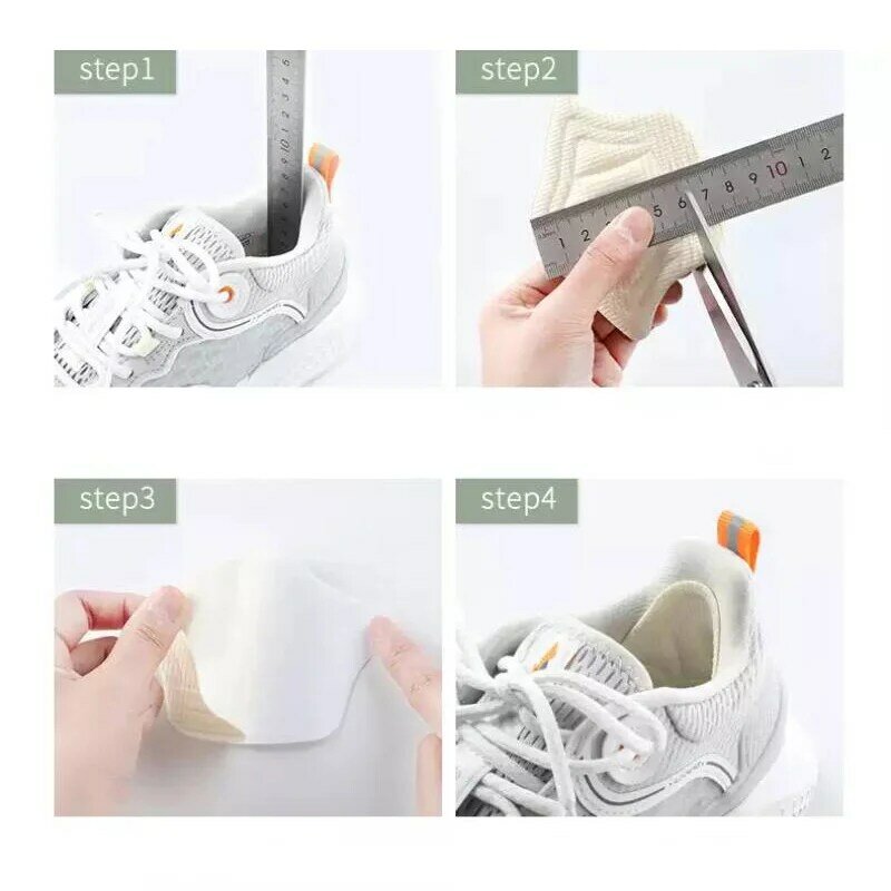 8 قطعة كعب حذاء ملصق النعال للأحذية الرياضية التصحيح حجم المخفض منصات كعب بطانة Grips بطانة واقية تخفيف الآلام