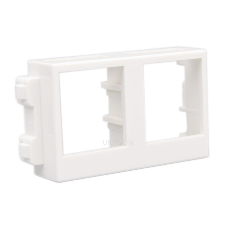 Empty Slot Module With Two Holes Filling Wall Frame For Insert Coupler HDMI USB RJ45 TV Keystone Socket 23x36mm