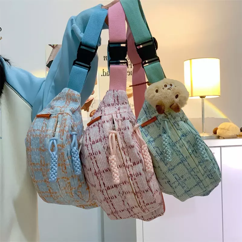 Cintura de nylon com zíper para senhoras, sacos de patchwork de alta capacidade, lazer versátil, alta qualidade, à venda, 2024