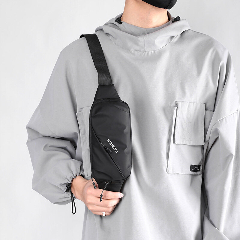 Leve Crossbody Shoulder Bag, grande capacidade, saco de cintura portátil, mini, cor sólida, armazenamento, novo