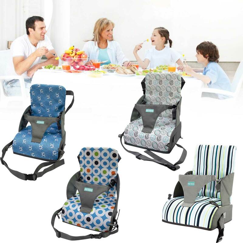 Almohadilla de silla aumentada ajustable para niños, asiento elevador de muebles para bebés, cojín de comedor portátil para niños, almohadilla extraíble para silla de cochecito