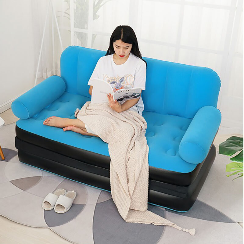 Aufblasbare Sofa Daybed Außen Matratze Tragbare Falten Camping Strand Sessel Liege Aufblasbare Faul Couch für Home Garten