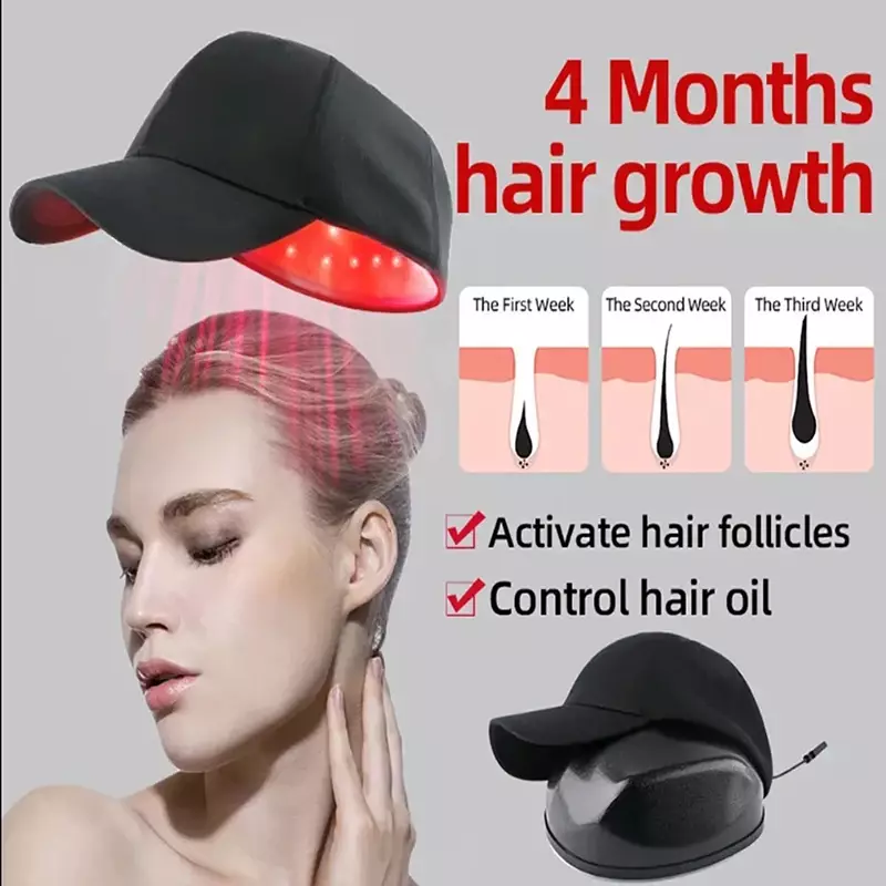 Hair Growth Cap LED Red Light Therapy Devices Hair Loss Cap Treatments Hair Regrowth Helmet Hair Care Improvement Anti-hair Loss