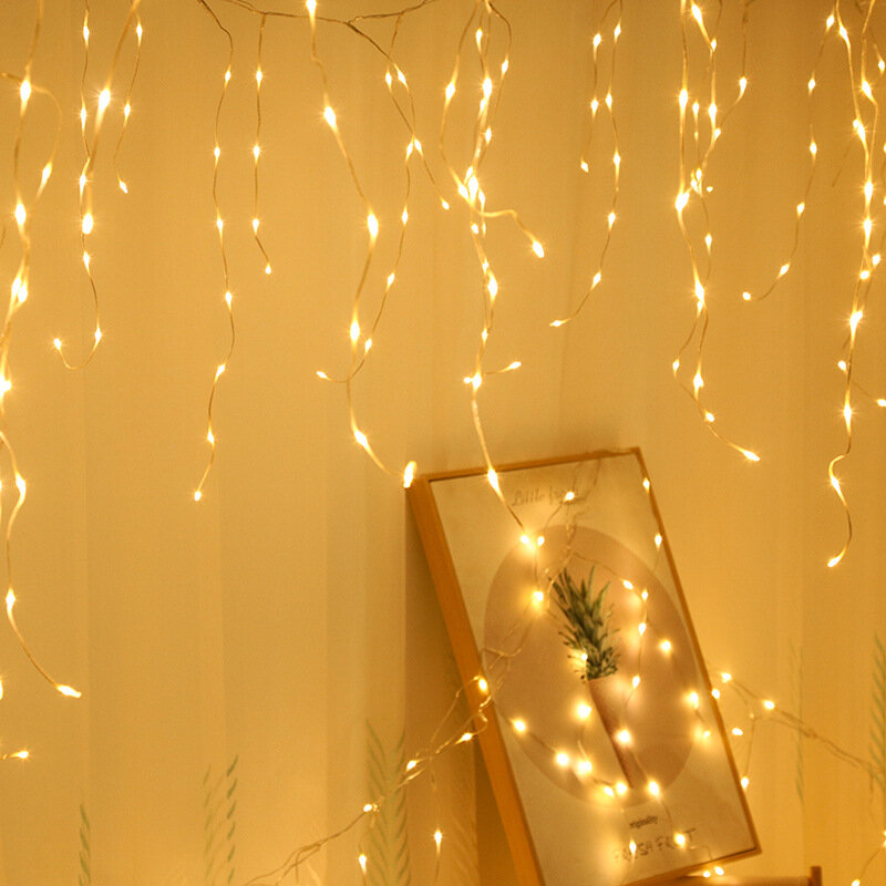 Cadena de luces LED de 30 metros, alambre de cobre, impermeable, batería USB, guirnalda de luz de hadas para Navidad, boda, decoración de fiesta, iluminación