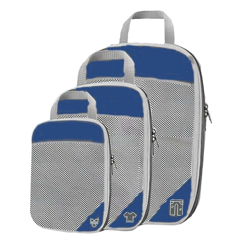 3x Compression Packing Cubes organizer per guardaroba borse per viaggi d'affari a casa