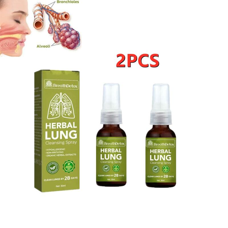2X Spray detergente a base di erbe per polmoni fumatori nebbia nasale trasparente Anti russare congestione allevia la soluzione Spray per l'alito della gola secca trasparente