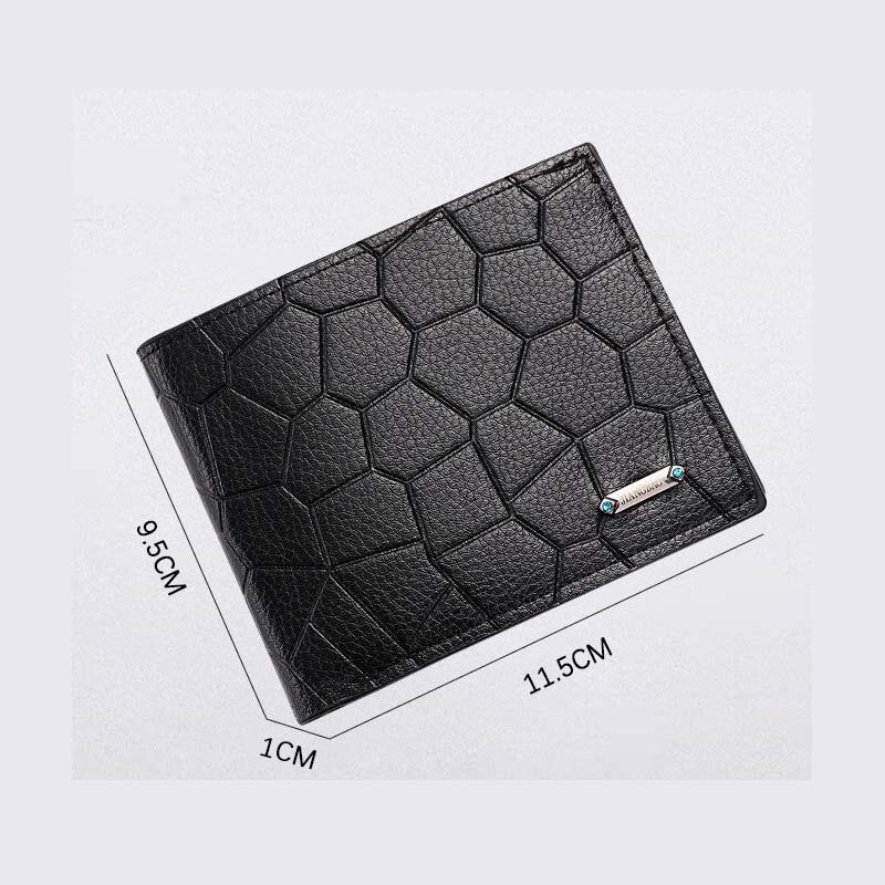 Men Purse Black Coin Wallet Male Business ID Cards Holder PU Leather Multiple Slot Casual Large Capacity Dollar Coin Money Bags
