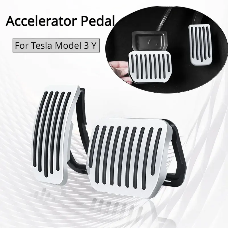 Per Tesla Model 3 Y 2023 2022 pedale pedali copertura accessori antiscivolo in lega di alluminio acceleratore Gas carburante freno pastiglie Mat