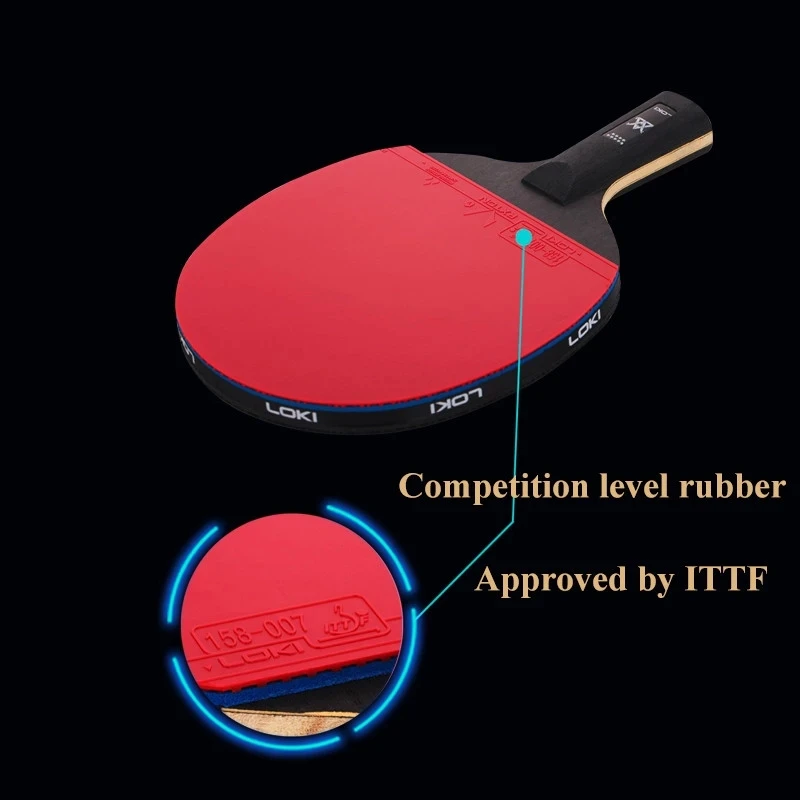 LOKI 9 Star Table Tennis Racket Professional 5+2 Carbon Ping Pong Paddle 6/7/8/9 Star Ultra Offensive with Sticky Rubbers