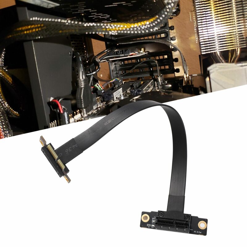 PCIe สาย X1 Riser DUAL 90องศามุมขวา PCIe 3.0 X1ต่อ X1 8Gbps PCI Express ไรเซอร์การ์ด1x