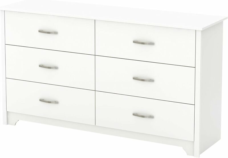 6-Drawer Double Dresser Pure White, Black,Gray Oak,Large Storage Cabinet,for Bedroom,Living Room,Contemporary