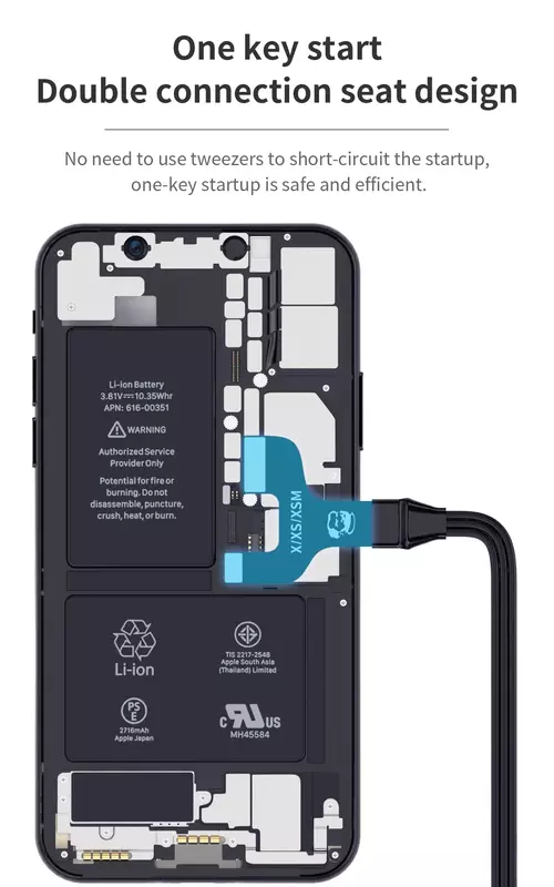 Mechaniker Power Pro Max Boot Kabel mit Knopf für iPhone 6-13pro Max Telefon Reparatur schnell ein Knopf Knopf Einschalten Kabel Werkzeuge