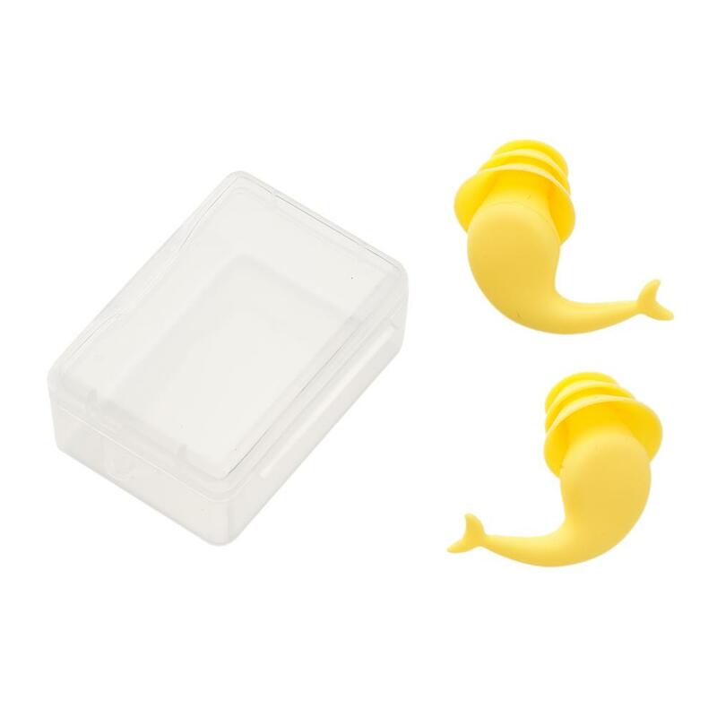 Tampões de ouvido esportes aquáticos acessórios de natação plugues de silicone caixa de ouvido à prova de poeira portátil com macio mergulho plug orelha à prova dwaterproof água f0n3