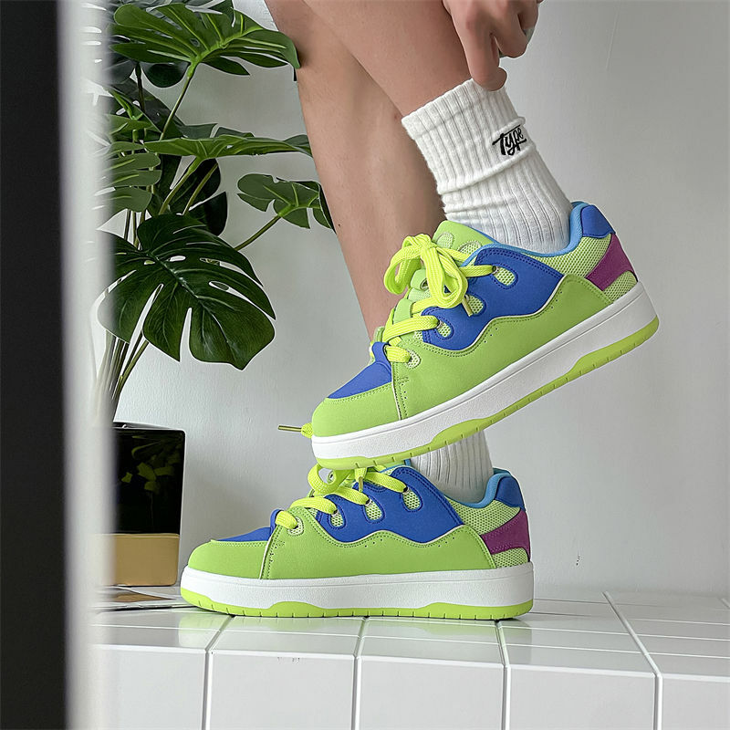 Sapato de skate plataforma unissex confortável, com renda, tênis hip-hop, cestas casuais, moda original, novo design, sapatos masculinos