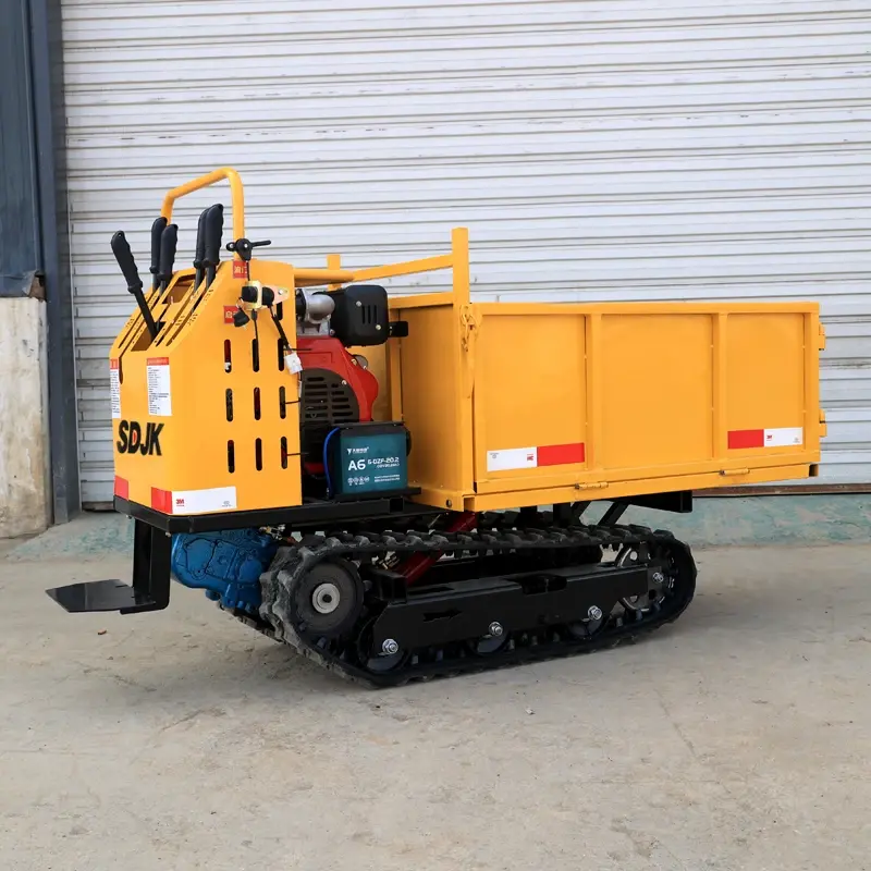 mini transporter self loading mini dumper 1 ton 2 ton Tracked mini dumper truck wirh ISO/EPA
