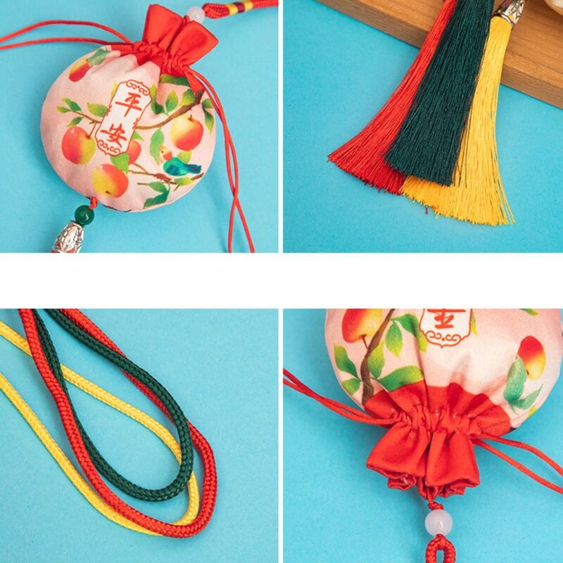 Fruit Printing Women Sachet Fashion Hanging Small Pouch Jewelry Storage Bag Car Hanging Tassel Coin Purse Children