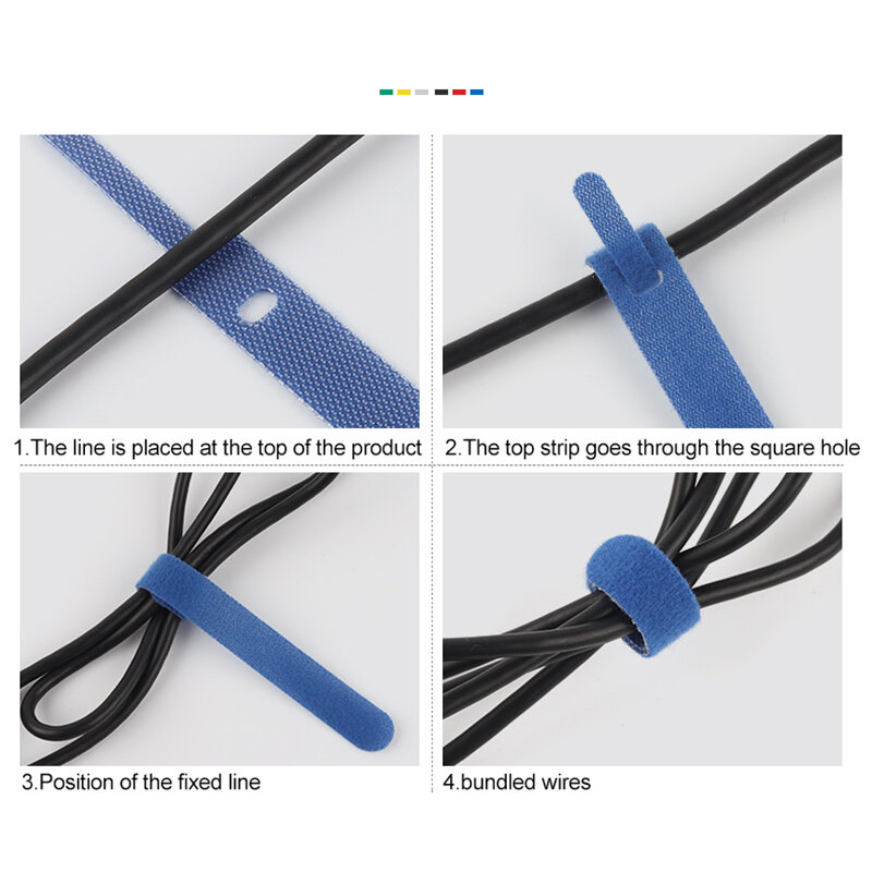 ربطات كبلات بلاستيكية قابلة لإعادة الاستخدام ، ربطات كبلات نايلون ، ربطة بسحاب ، ربطة عنق من النوع T ، سلك ، 50 كابل ،