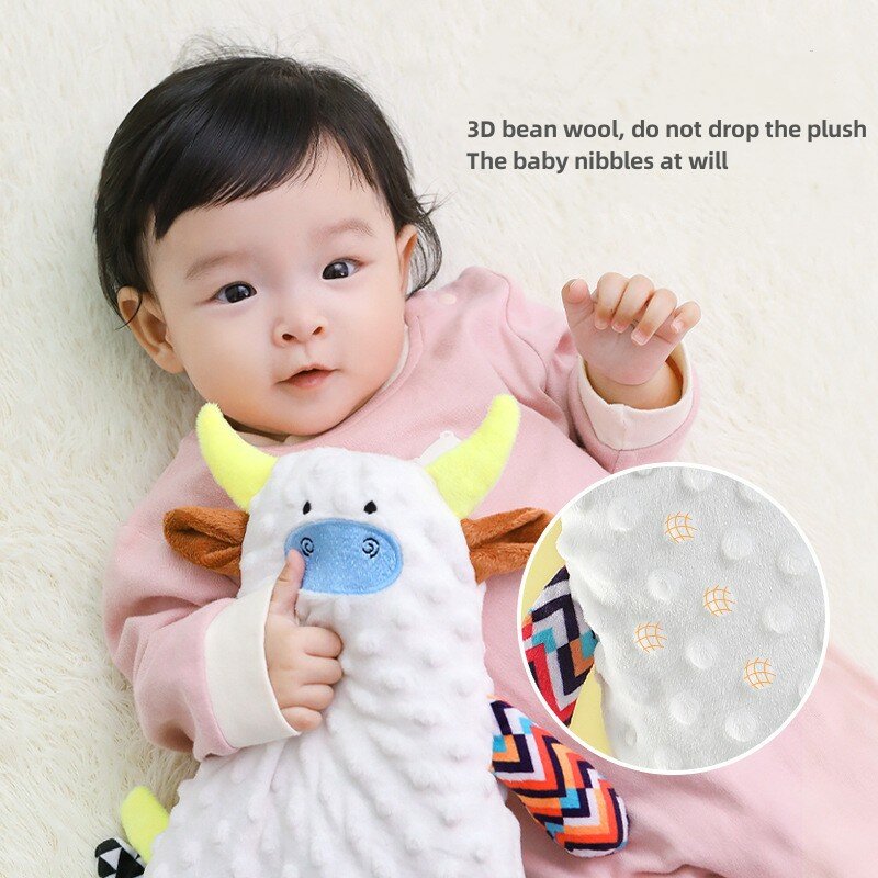 Montessori Zachte Knuffels Voor Pasgeborenen 0 12 Maanden Baby Kussens Pluche Slaap Speelgoed Voor Kinderen 1 Jaar Silicon Bijtring voor Baby
