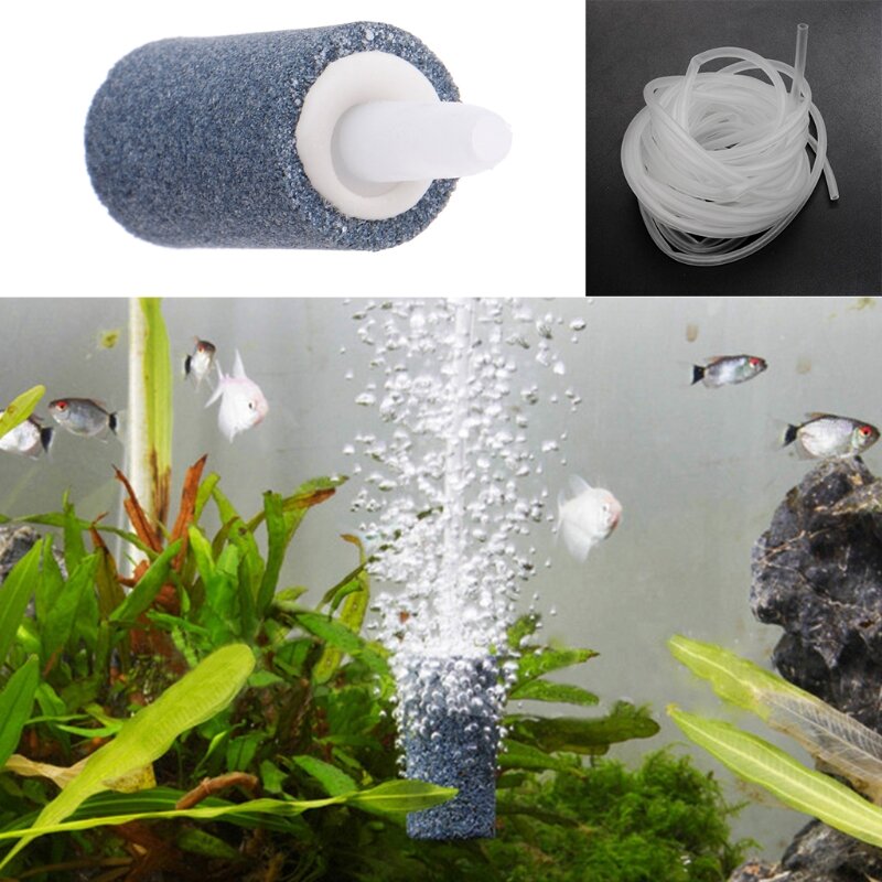 Y166 1.57 Inch Air Stone Bubble Cylinder Reusable Oxygen Diffuser for Aquarium Fish for Tank Pond Hydroponics Pump Airstones