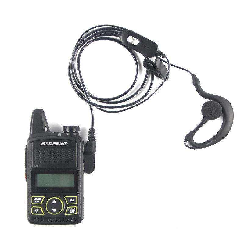 BaoFeng-Mini walkie-talkie piezas, Radio bidireccional, UHF, 400-470MHz, 1W, 20 canales, portátil, Ham, FM, con auricular, 1 unidad