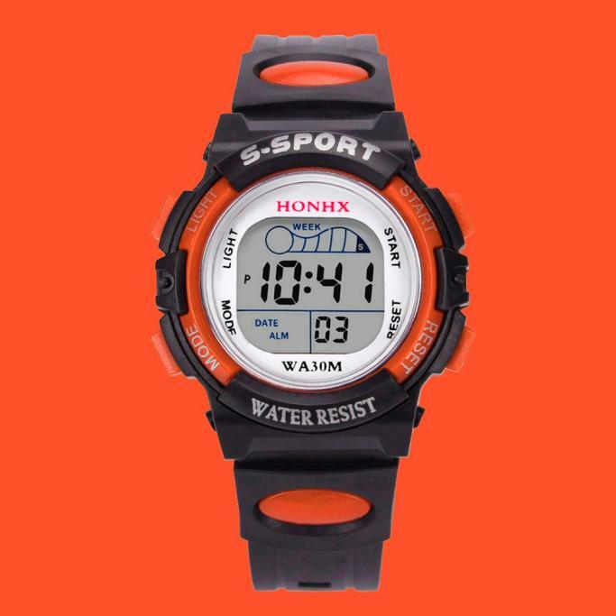 Led Sports Watch Kids Life Waterproof Children Boys Digital Alarm Date Watch Gift Children Luminous Dial Casual Sport Watches