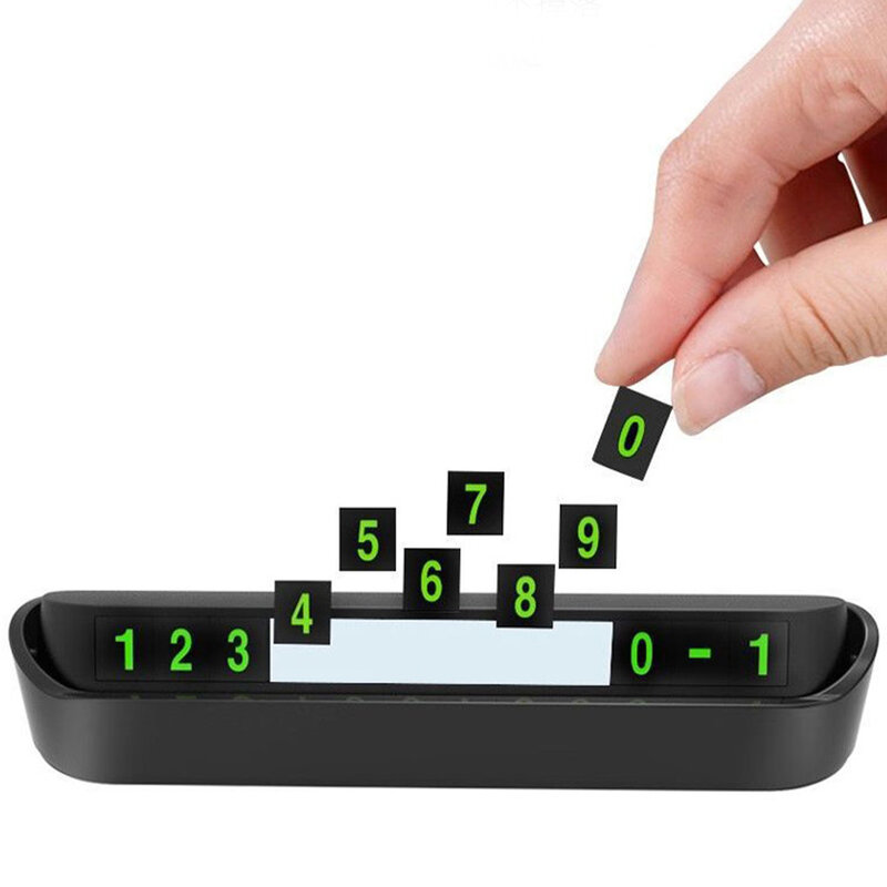 Luminous Car Temporary Parking Card Magnetic Phone Number Hidden Telephone Number Plate Auto Park Card Stop Auto Accessories
