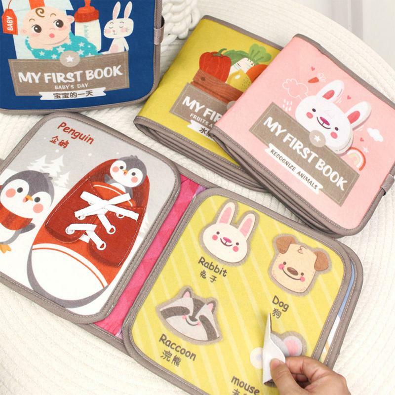 Travel Busy Book Travel Sensory Toy 3D Cloth Book Fine Motor Skills Educational Learning Activities Travel Toys For Little