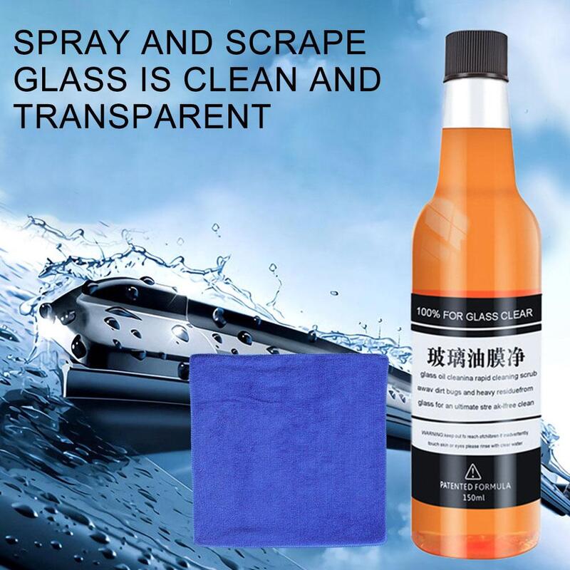 Car Glass Oil Film Remover Paste Windshield Cleaning Tool Universal Glass Cleaner For Auto And Home Eliminates Coatings L1W7