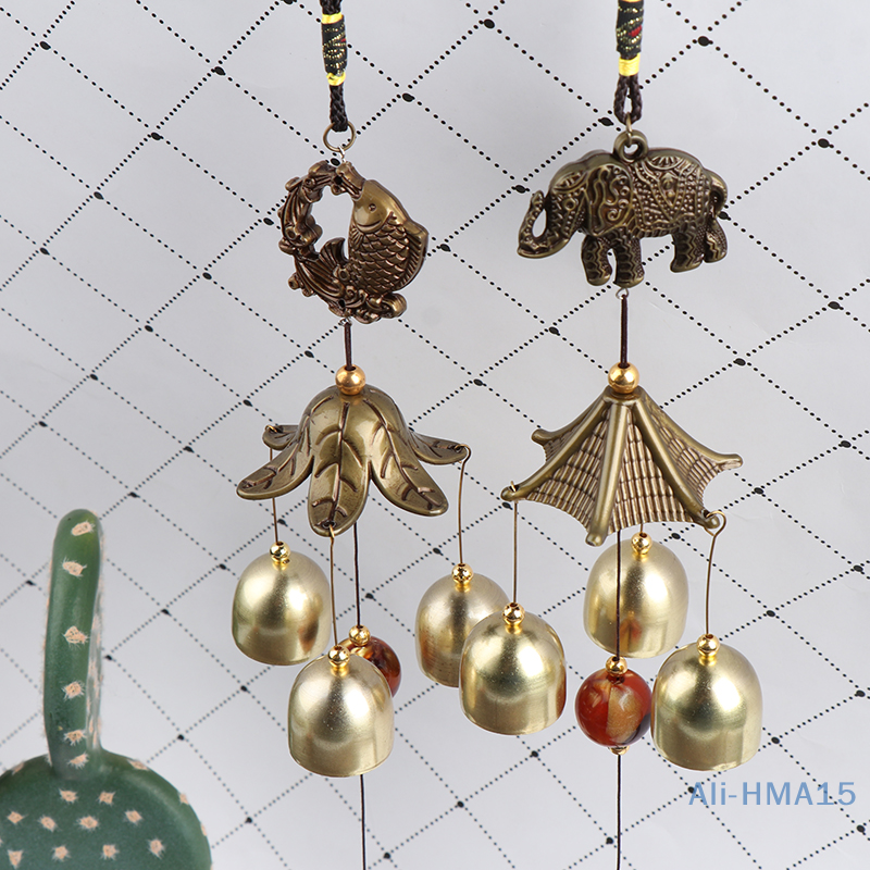 1pc Outdoor Antique Copper Wind Chime Living Decor campanelli eolici in metallo per la decorazione domestica ornamenti per auto, regali di nozze