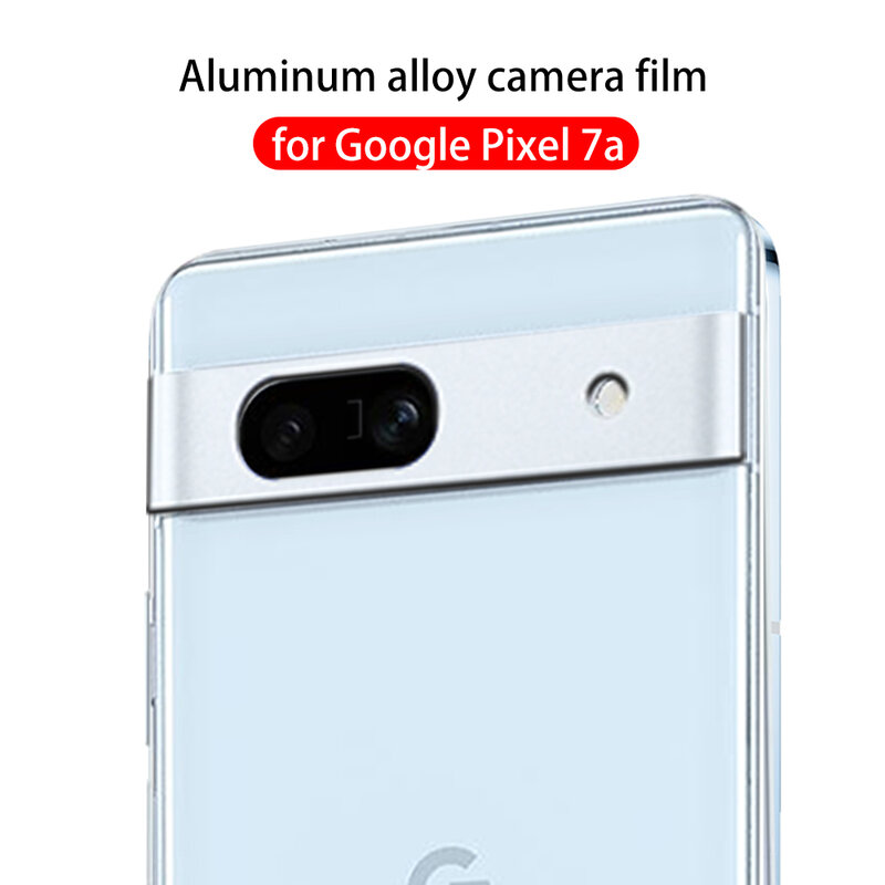 2Pcs Aluminum Alloy Camera Films for Google Pixel 7a Phone Protective Len Background Anti-Shatter and Anti-Scratch Full Coverage
