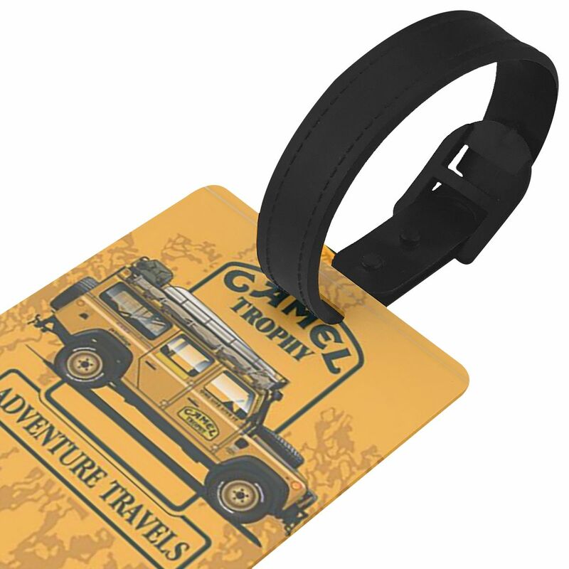 Camel Trophy Luggage Tags Suitcase Accessories Travel PVC Cute Baggage Boarding Tag Portable Label Holder ID Name Address