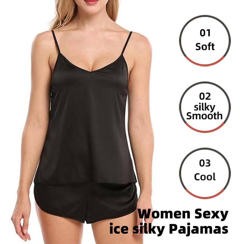 Женский пижамный однотонный комплект из топа и шорт, размеры L-2XL, цвет в ассортименте