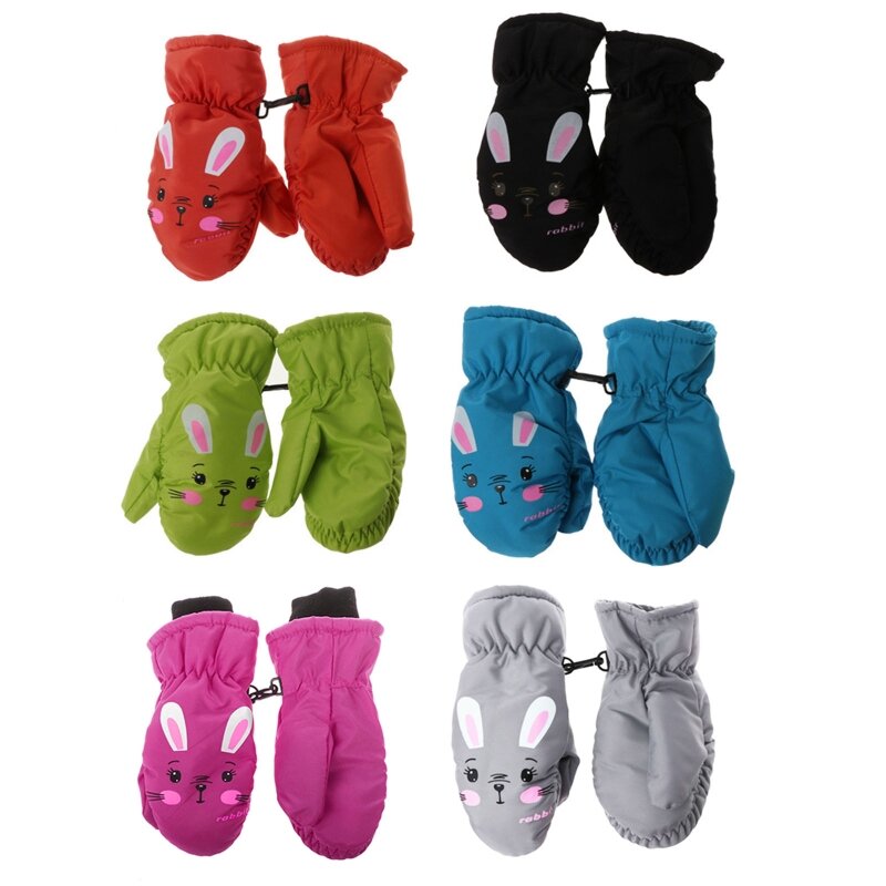 Y1UB От 3 до 6 лет Детские зимние теплые лыжные перчатки для мальчиков и девочек, спортивные водонепроницаемые ветрозащитные