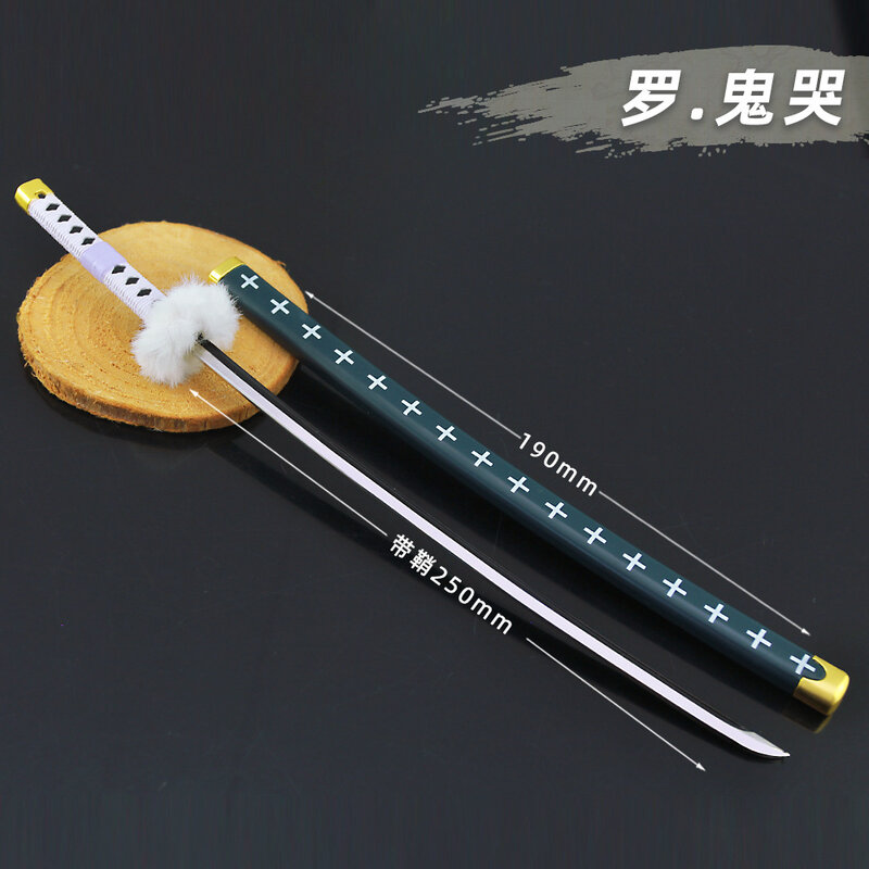 Metalowy miecz nożyk do listów król złodziei Anime miecz Traphagaro Ghostbusters Model broni z pełną metalową osłoną