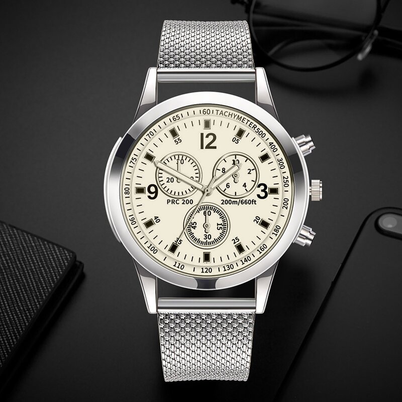 นาฬิกาข้อมือควอตซ์ดิจิตัลดีไซน์ผู้ชายแฟชั่นนาฬิกาหรูหราแบบลำลองสายรัดข้อมือควอตซ์แบบดิจิตอล