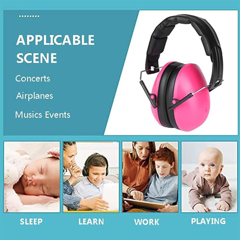 Adjustable Child Earmuff Anti Noise Soft Baby Ear Hearing Protector Children Sleep Ear Stretcher Baby Noise Reduction Headphones