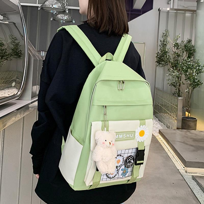 Bonito kawaii mochila grande capacidade saco de escola japonês 4 pçs saco de escola japonês bonito kawaii mochila para a escola