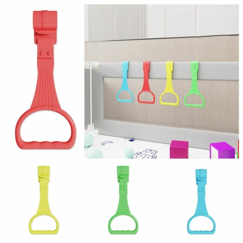 Bonito Monochromatic Plastic Stroller Toy, Berço Ganchos, Acessórios de cama, Pull Ring para Playpen