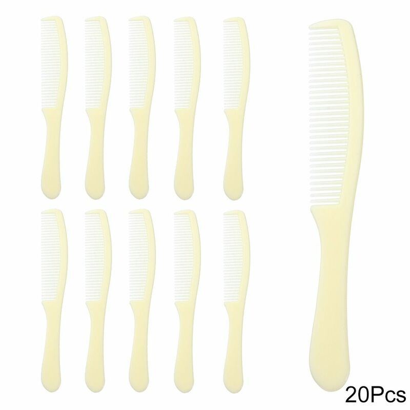 20 piezas-Mini herramientas escolares para el cabello, peines de peinado útiles, suministros de plástico para Hotel, peine desechable