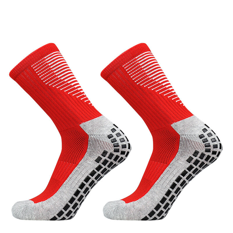 ถุงเท้าเล่นกีฬาฟุตบอลสำหรับผู้หญิงถุงเท้ายึดซิลิโคนกันลื่นสำหรับผู้ชาย