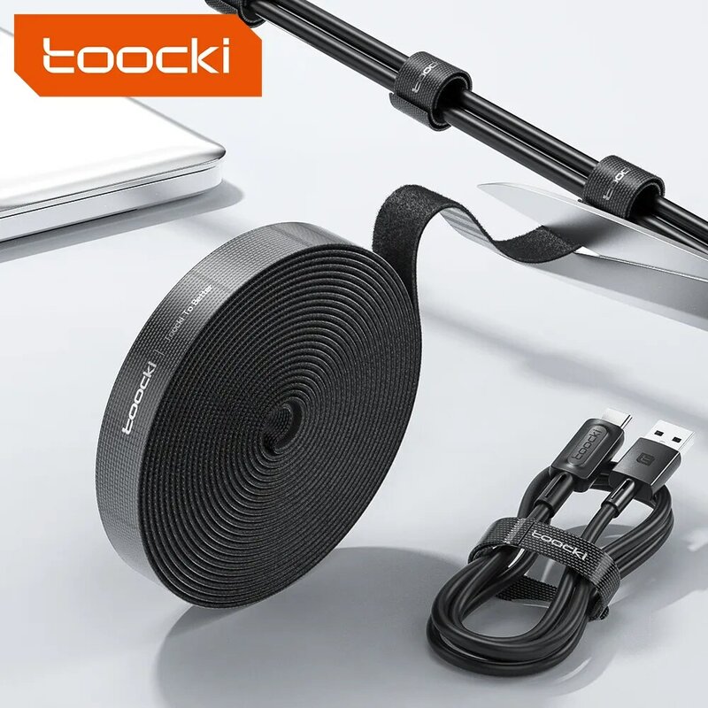 Toocki-Cable Organizer Wire Winder, USB Cable Management, protetor do fone de ouvido, Mouse Cord Ties, Acessório do telefone para iPhone, Samsung