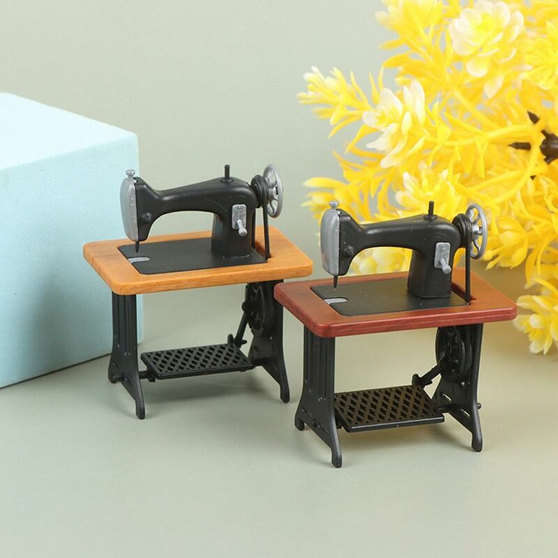 Decor Simulation Furniture Model ABS Dollhouse Furniture Toy Knitting Tool Model Sewing Machine Toy Miniature Furniture Toy