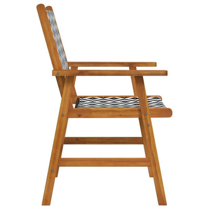 Садовый стул из 6 предметов, уличное сиденье из массива акации, мебель для патио 56x62x92 см