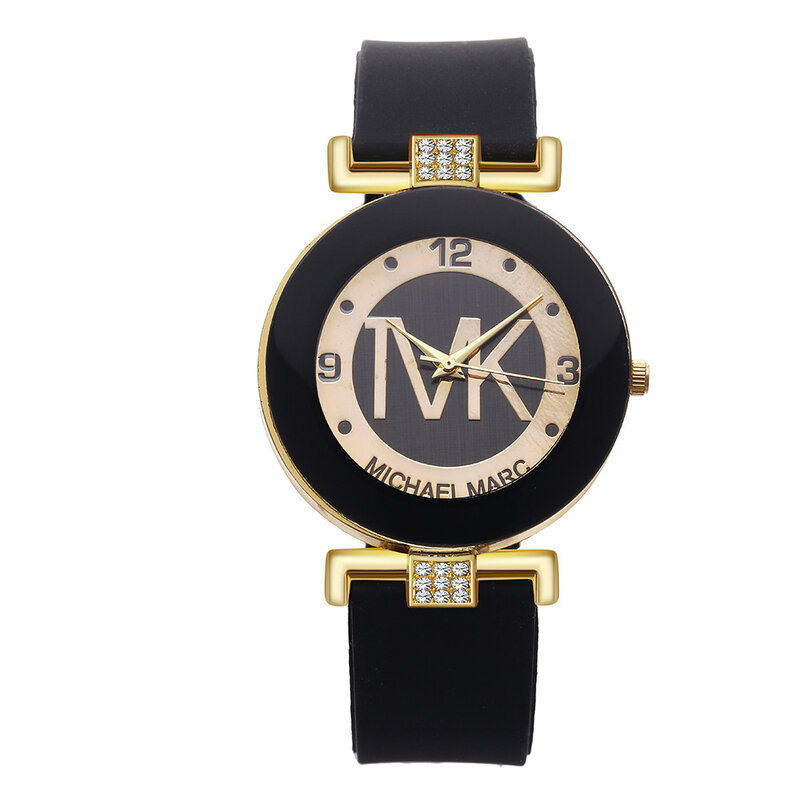 UTHAI W28 reloj de cuarzo a la moda para mujer, pulsera de silicona con diamantes de lujo, reloj para chica universitaria