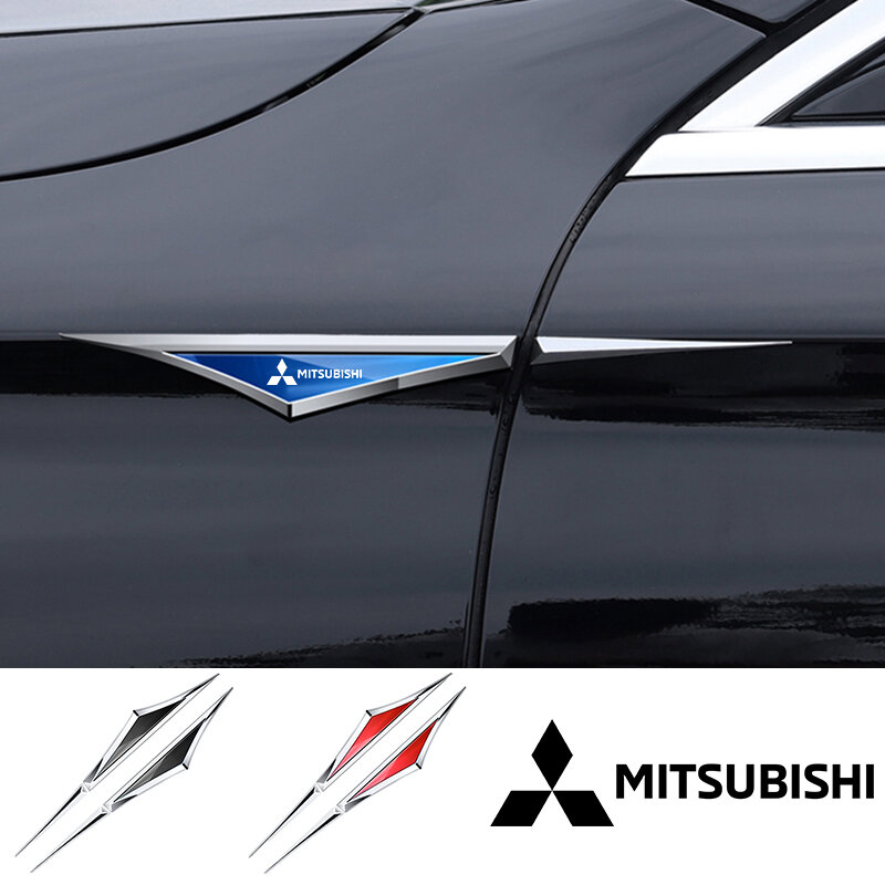 Accessoires Décoratifs en Métal pour Porte Latérale de Voiture, pour Mitsubishi Lancer Evo EX Mirage ASX Pajero Xpander, 2 Pièces