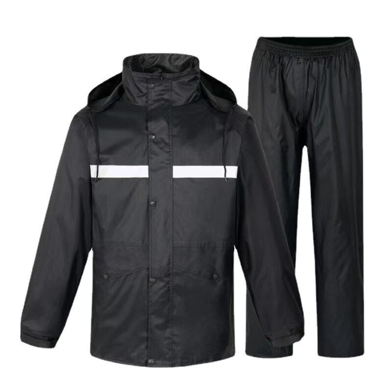 Spring Asia Textile Raincoat Split Adult Labor Protection Outdoor Duty Riding Rainstorm Reflective Split Raincoat