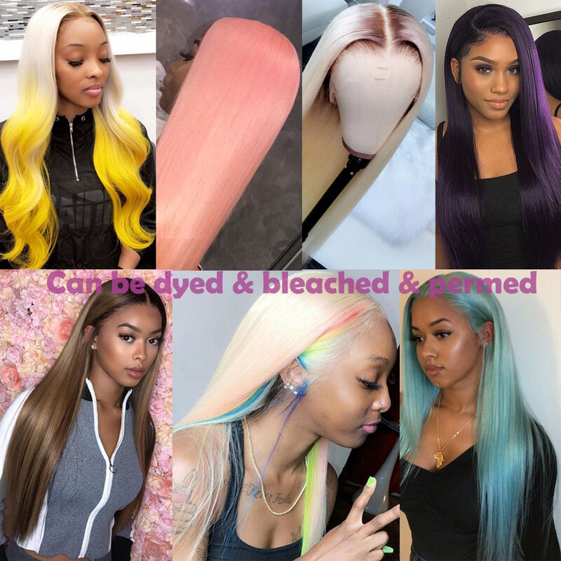 Long Length 613 Blonde Straight 13x6 HD Lace Frontal Wig Brazilian Remy 40 Inch 13x4 Transparent Lace Front Wigs Human Hair Wig